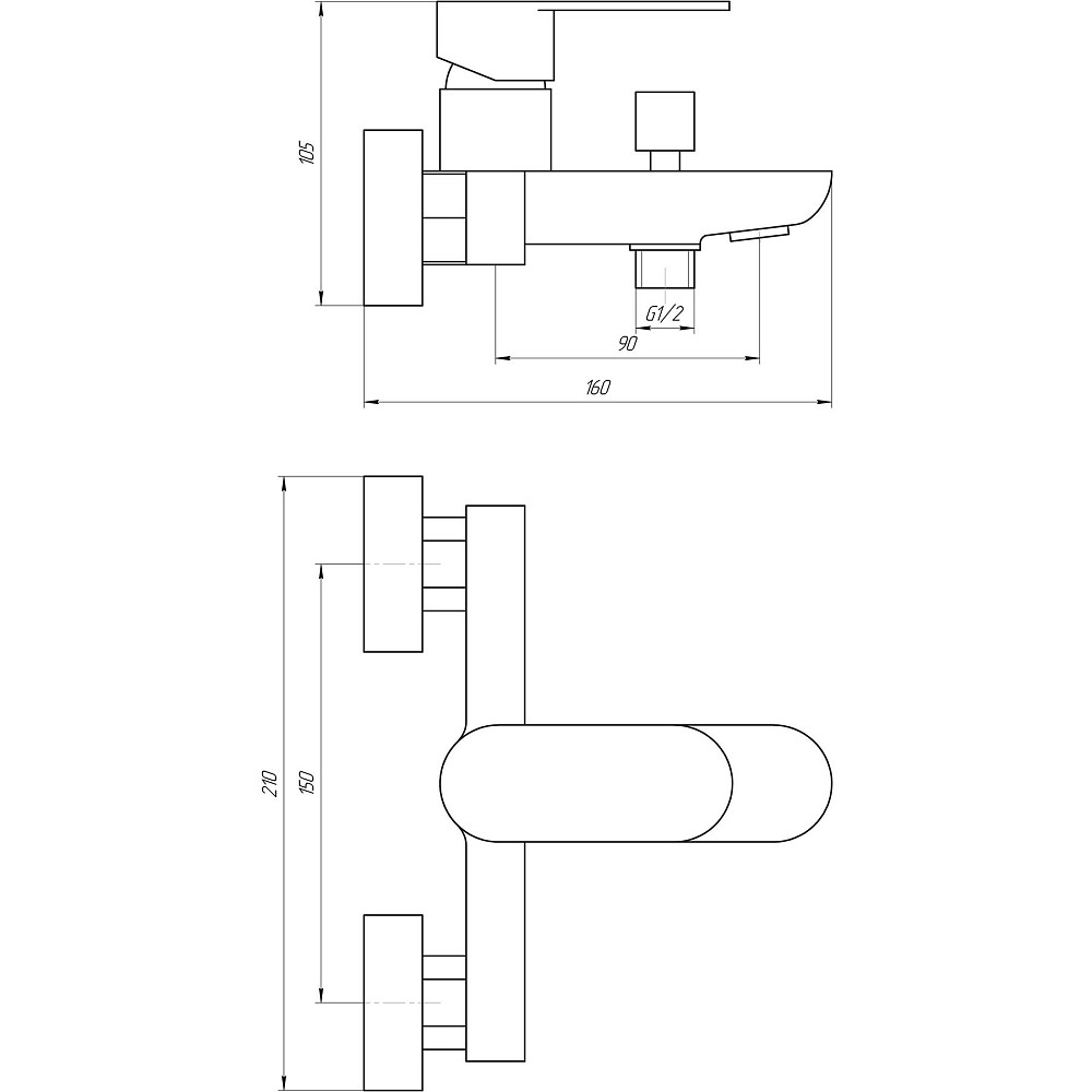 Змішувач для ванни TOPAZ BARTS TB 07101-H36 Тернопіль - фото 5