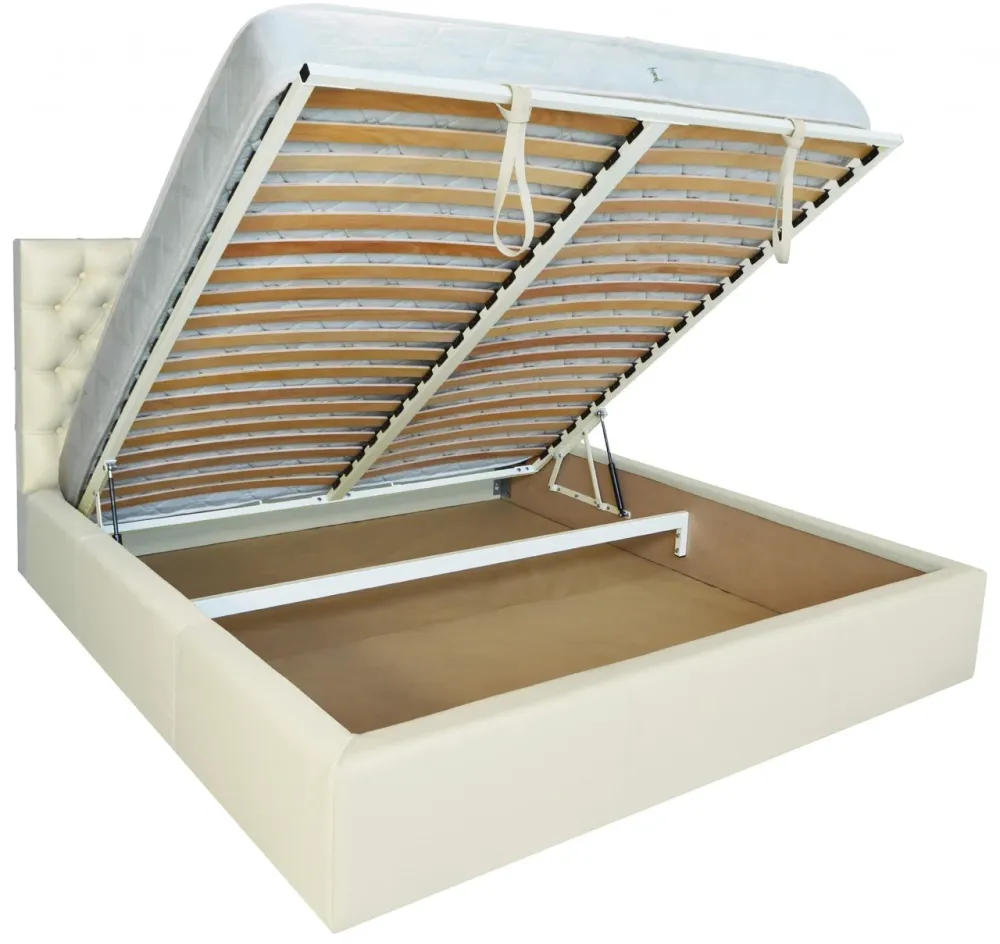 Ліжко Cambridge Comfort 120 х 200 см Fly 2200 A1 З підйомним механізмом та нішою для білизни Білий Київ - фото 4