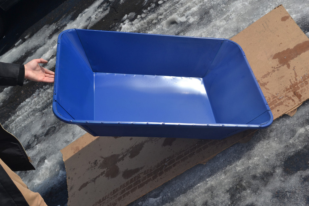 Корито для тачки Garden joys Синій 160л Металеве корито для тачки Корито для візка Будівельні корита Біла Церква - фото 7