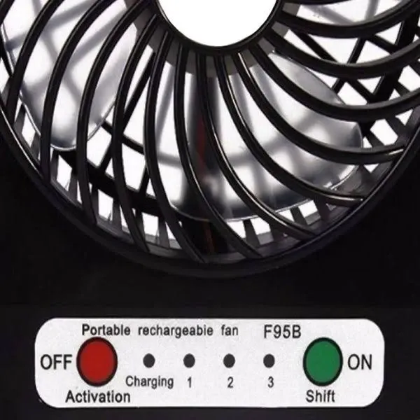 Портативний настільний вентилятор MINI FAN Portable USB XSFS-01 3288, акумуляторний, 3 швидкості, компактний білий Одеса - фото 4