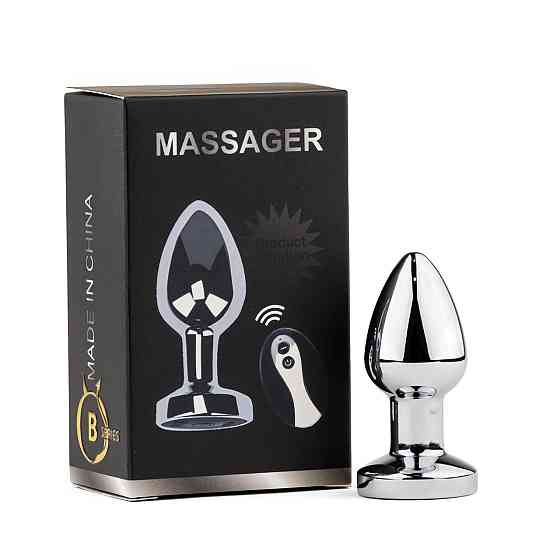 Металевий вібро-плаг Metal Butt Plug S з USB-заряджанням та пультом керування Sex Aura Київ