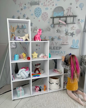 Детский стеллаж-пирамидка для игрушек и книг Киев