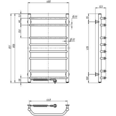 Сушарка для рушників Navin Блюз 480x800 (12-006130-4880) Вінниця