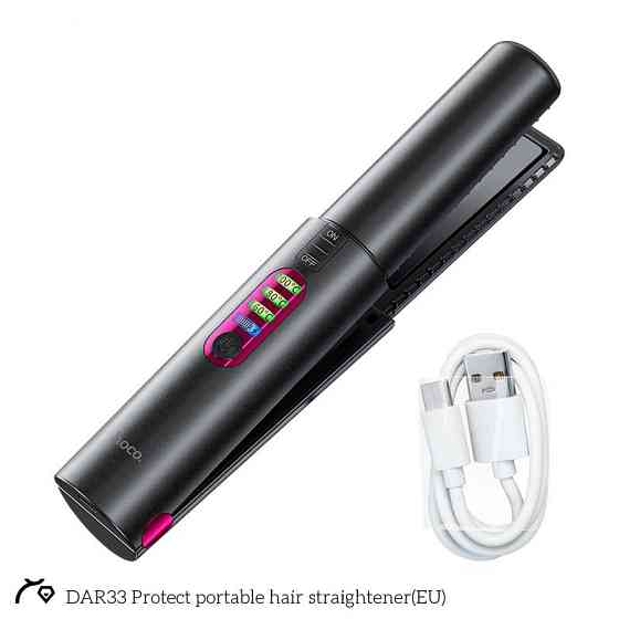 Плойка портативна для укладки волосся HOCO DAR33, чорна Винница