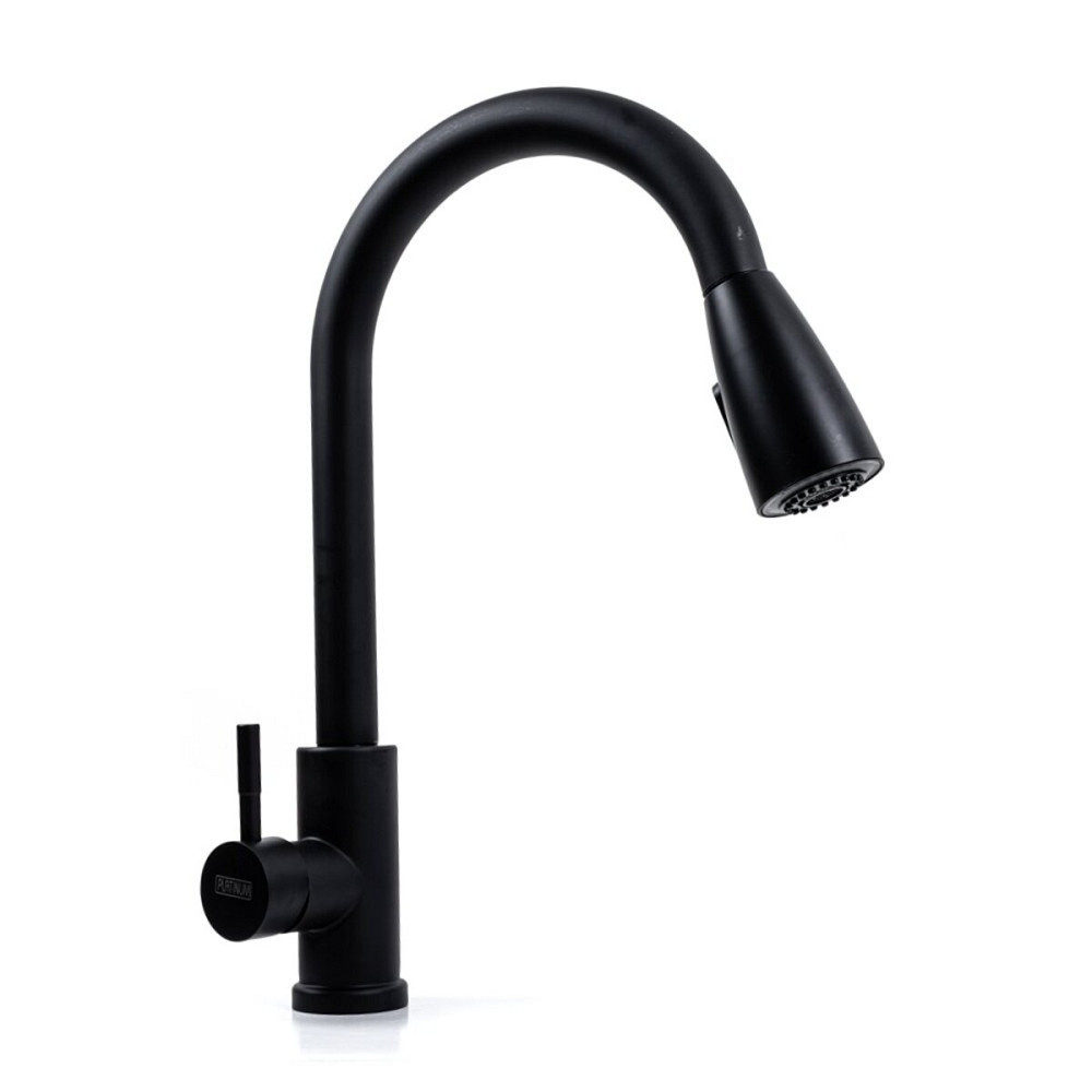 VALESO Змішувач кухонний Valeso LN08 чорний з висувною лійкою Київ - фото 1