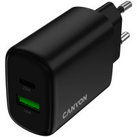 Зарядний пристрій Canyon OnCharge 250 25W 1xPD 1xQC EU Black (CNE-CHA250-31) Киев - изображение 1