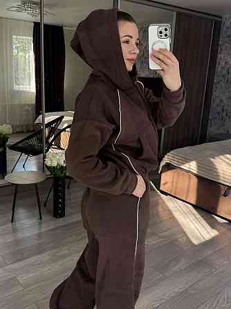 Женский теплый прогулочный костюм двойка с дабл флиса полар Одесса