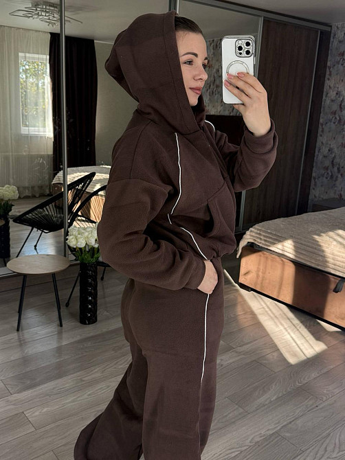 Женский теплый прогулочный костюм двойка с дабл флиса полар Одесса - изображение 4