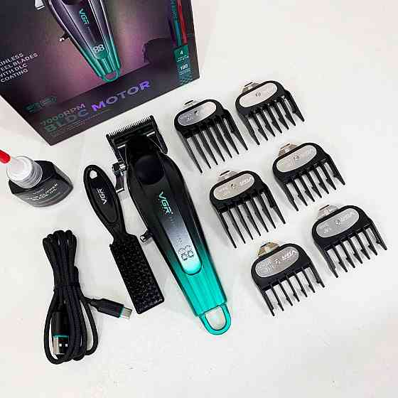 Машинка для стрижки з насадками бездротова VGR, Машинка для окантовки акумуляторна OB-65 Львів