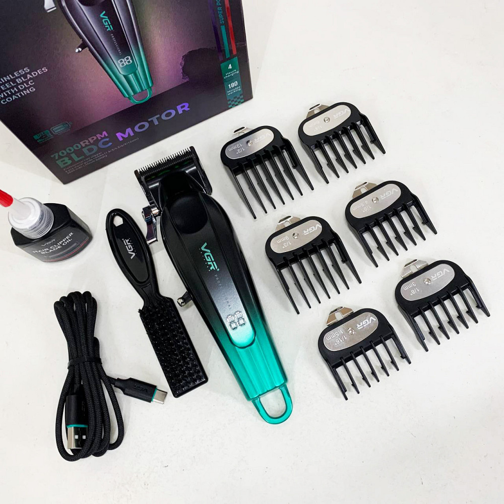 Машинка для стрижки з насадками бездротова VGR, Машинка для окантовки акумуляторна OB-65 Львів - фото 2