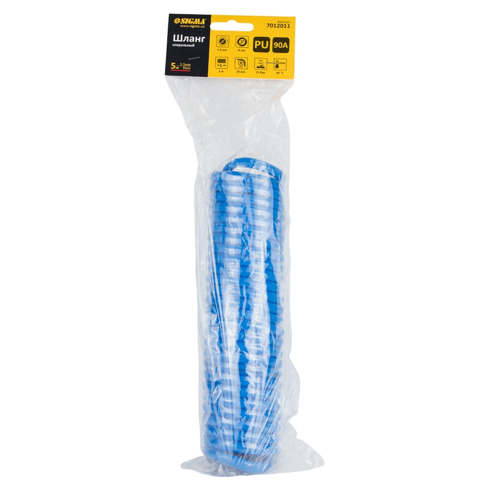 Шланг спиральный полиуретановый (PU) 5м 5.5×8мм SIGMA (7012011) Киев - изображение 4