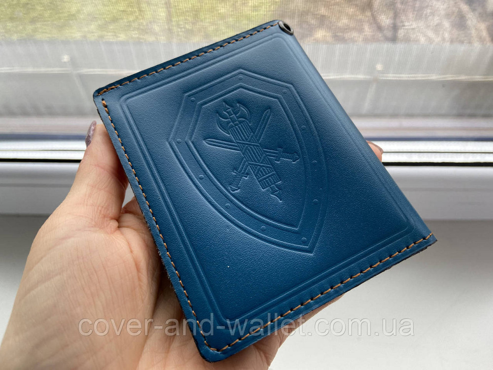 Обкладинка на посвідчення СБУ Альфа "Служба безпеки України" Синій Київ - фото 3