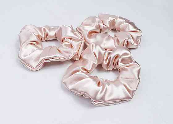 Набор резинок для волос атласный Пудровый Харьков