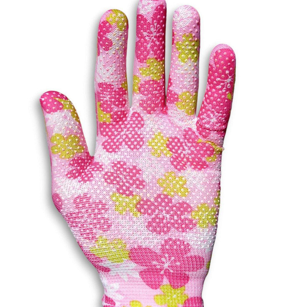 Рукавички робочі трикотажні з PU-покриттям неповна обливка р.8 (M) для дачі, саду та городу. Харків - фото 5