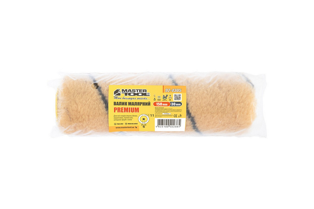 Валик малярський MASTERTOOL Premium 30/150/11 мм Ø 6 мм 92-4305 Коломыя - изображение 6