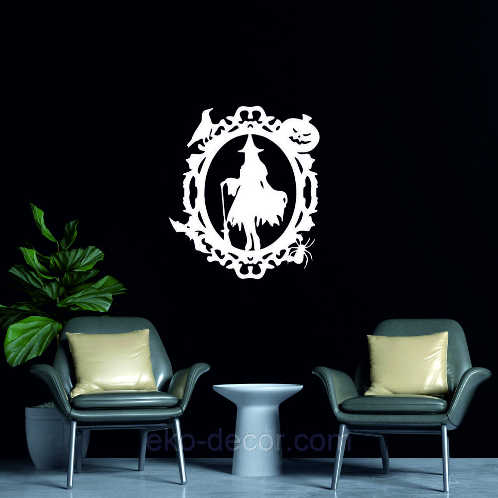 Декоративное настенное Панно «Ведьма», Декор на стену 50*43 см, Белый Киев - изображение 3