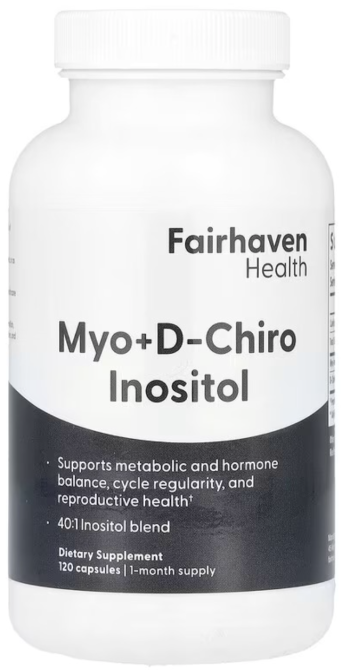 Мио-инозитол + D-хиро инозитол Fairhaven Health Myo + D-Chiro Inositol 120 капс Киев - изображение 1