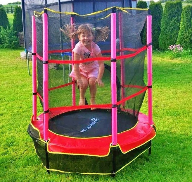 Дитячий батут 140 см Just Fun із захисною сіткою для дітей Червоний Київ - фото 8