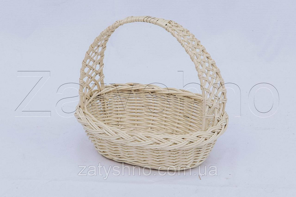 Корзина белая из лозы маленькая | плетеная корзина из лозы | корзини з лози Киев - изображение 2