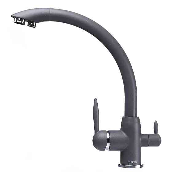 Смеситель для кухни под осмос Globus Lux LAZER GLLR-0777-3-TITANIUM Киев