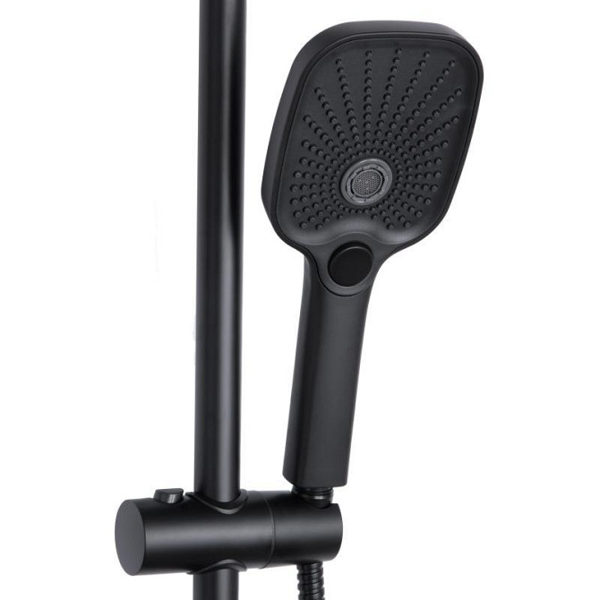 Душевая система из латуни Qtap Gemini на три потребителя (с изливом) QTGEM111BLM45686 Black Matt Харьков - изображение 4