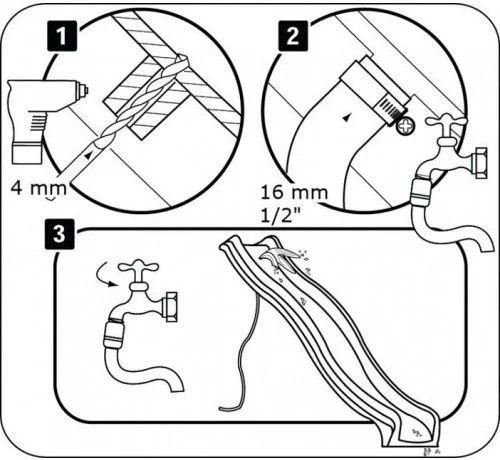 Детская горка пластиковая 3 метра скользкая спуск для детей Розовый Киев - изображение 6