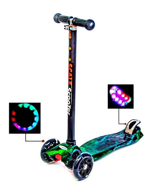 Детский самокат MAXI H20. Светящиеся колеса! Одесса - изображение 1