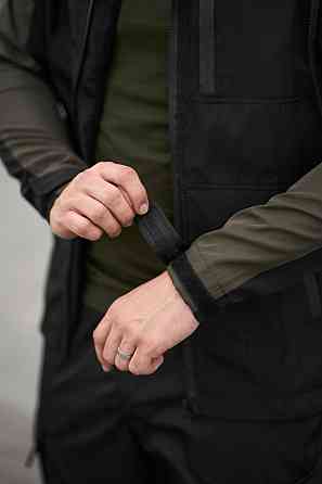 Чоловічий костюм Intruder Softshell куртка спортивна і штани карго весна осінь хакі+чорний Одеса