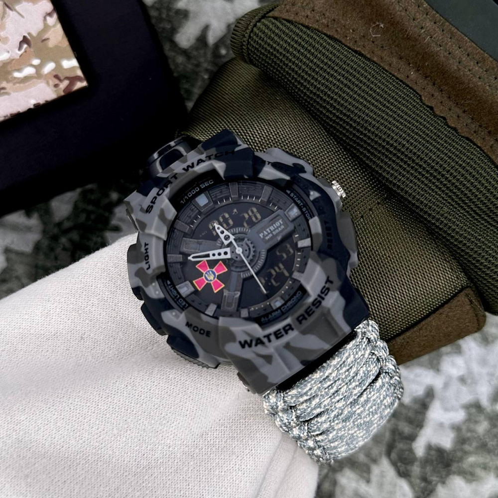 Patriot 005CMGYSU ЗСУ Сірий камуфляж Паракордовий ремінець ACU + Коробка. SBR Киев - изображение 4