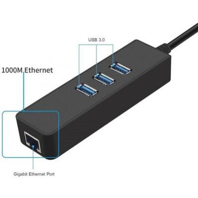 Концентратор Dynamode USB 3.0 Type-A - RJ45 Gigabit Lan, 3*USB 3.0 (USB3.0-Type-A-RJ45-HUB3) Вінниця - фото 6
