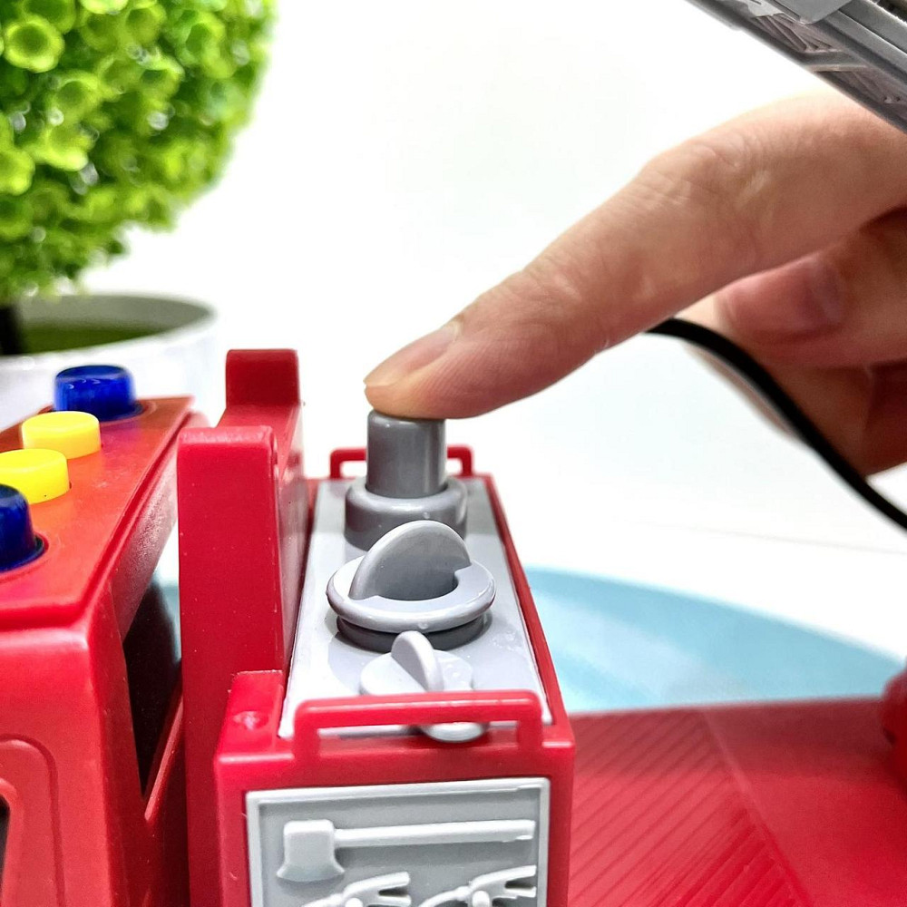 Машинка пожежна 27 см гумові колеса рухомі деталі звук світло Червона (JS139-40) Чернігів - фото 2