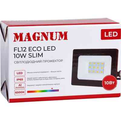 Прожектор MAGNUM FL12 ECO LED 10Вт slim 6500К IP65 (90018080) Винница