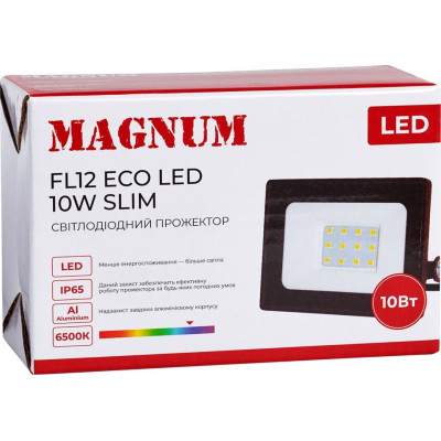 Прожектор MAGNUM FL12 ECO LED 10Вт slim 6500К IP65 (90018080) Винница - изображение 5
