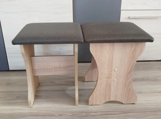 4 табурета (комплект) 35х35х44 см / Дуб Сонома Львов