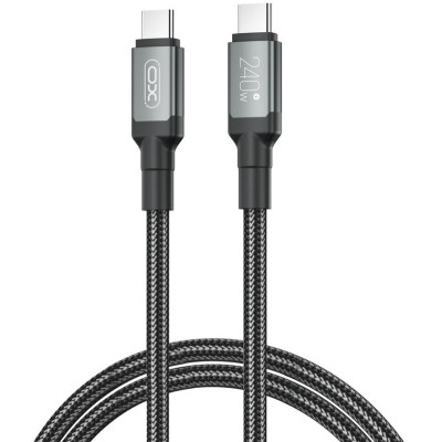 Дата кабель USB-C to USB-C 1.0m 240W black XO (NBQ264A_С_Black) Винница - изображение 1
