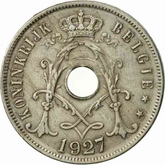 Бельгія 25 сантимів, 1927 Напис на голландському — 'KONINKRIJK BELGIсю Полтава