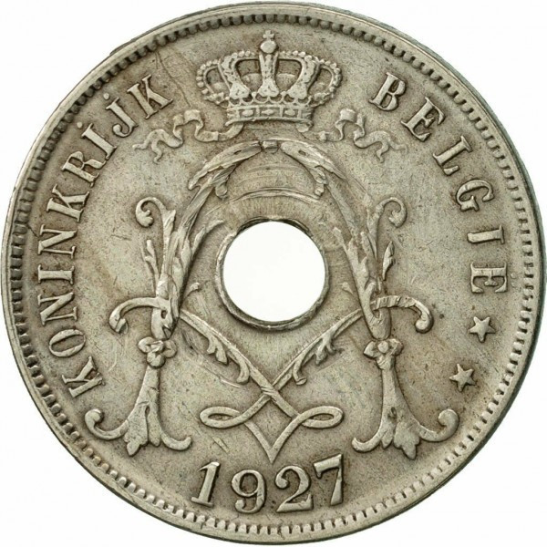 Бельгія 25 сантимів, 1927 Напис на голландському — 'KONINKRIJK BELGIсю Полтава - фото 1
