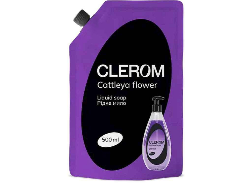 Мыло жидкое 500мл дой-пак Cattleya flower ТМ CLEROM Киев - изображение 1