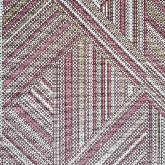 Ообои вінілові на флізелін Decoprint Moments MO22843 геометрія смуги точки фігури рожеві білі золоті Київ