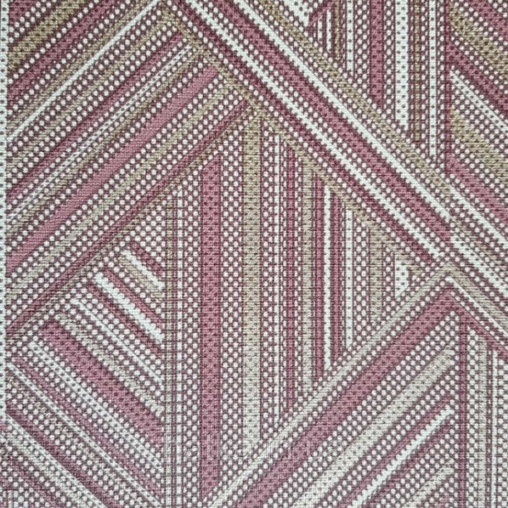 Ообои вінілові на флізелін Decoprint Moments MO22843 геометрія смуги точки фігури рожеві білі золоті Київ - фото 2