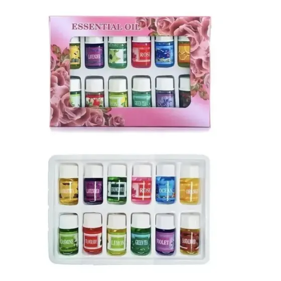 Набор эфирных масел 12 шт.,в стеклянных флаконах / Натуральные аромамасла для аромалампы, массажа, SPA и дома Коломия