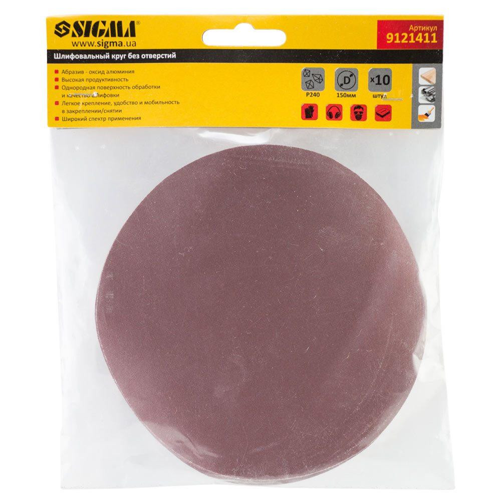 Коло шліфувальне без отворів Ø150 мм P240 (10 шт) SIGMA (9121411) Рівне - фото 5