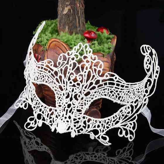 Маскарадна маска на карнавал унісекс one size білий Київ