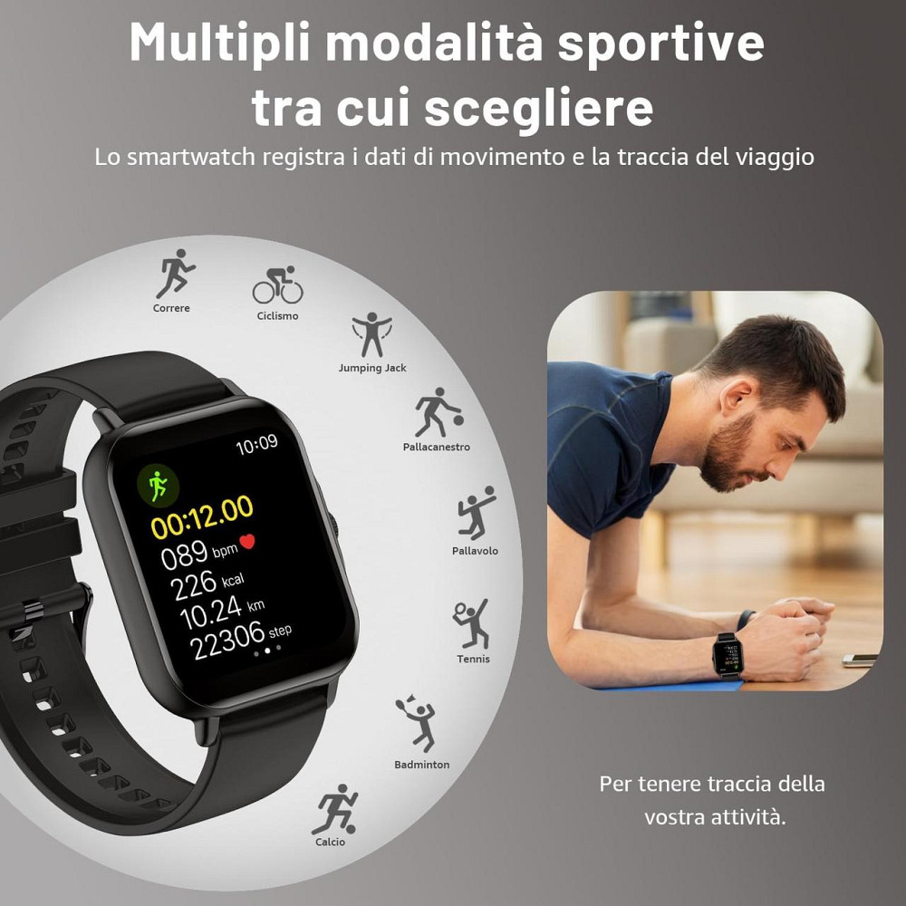 Смарт годинник ASWEE KM13 PRO Black для чоловіків і жінок з телефонними дзвінками. Екран 1,83 дюйма, сумісний з Android та iOS Київ - фото 4