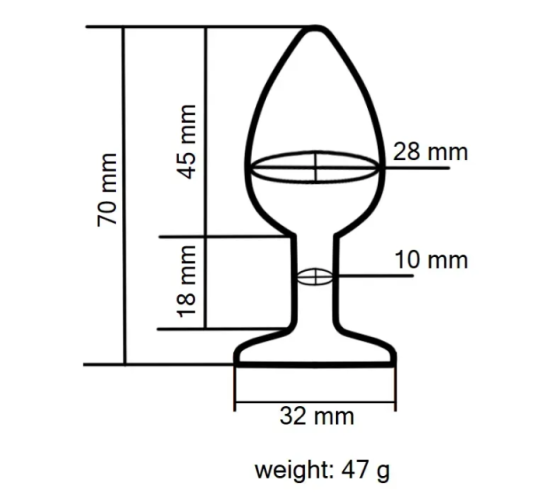 Анальна пробка із кристалом EGZO - Gold Round Plug Rainbow size S Sex Aura Київ