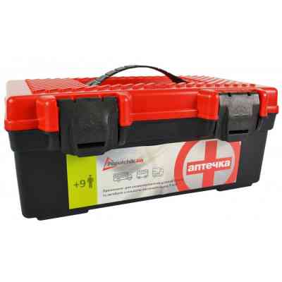 Автомобільна аптечка Poputchik 2 від 9 пас. згідно ТУ футляр пластиковий червоно-чорний 31 (02-011-П) Вінниця