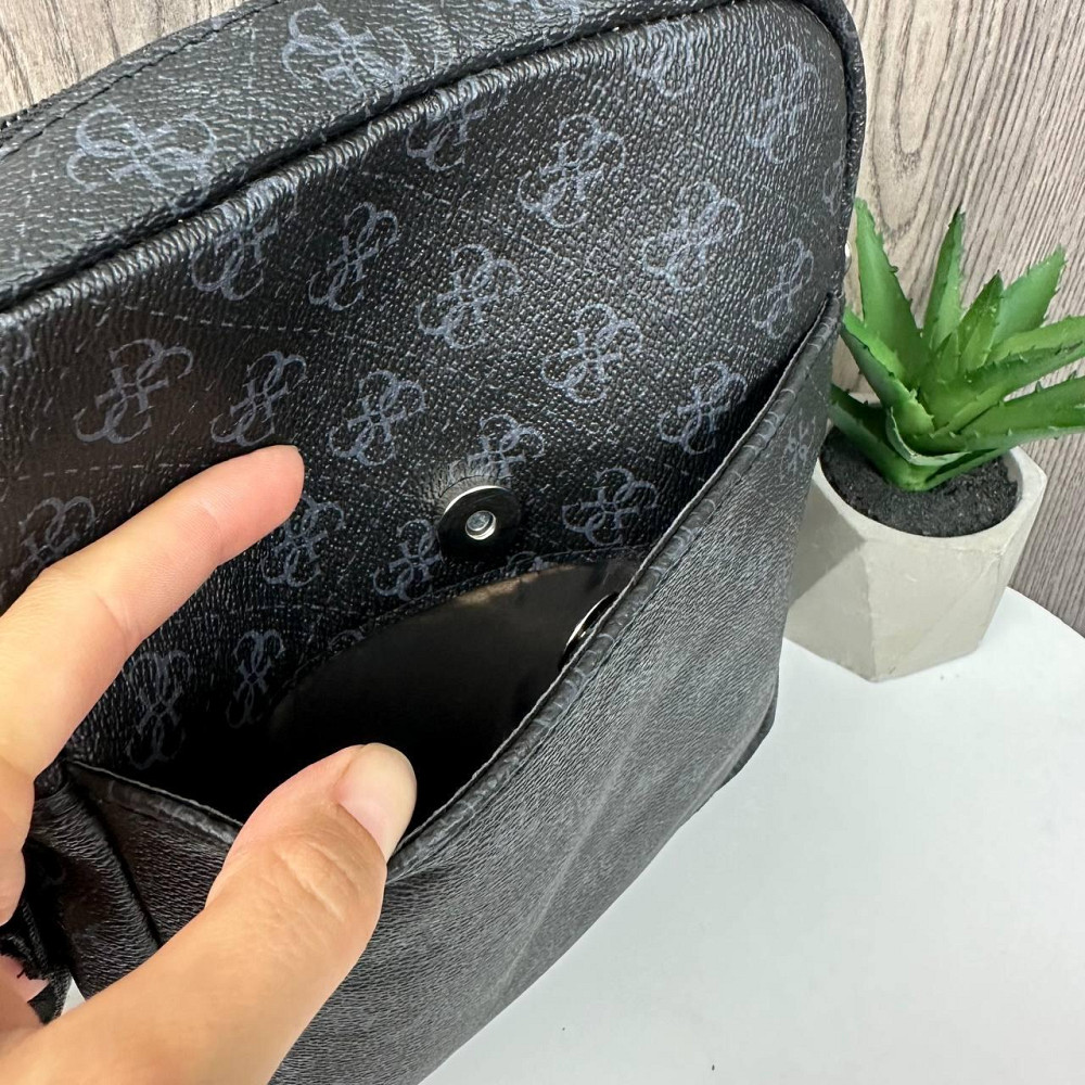 Стильная мужская сумка планшетка на плечо стиль Guess, сумка-планшетка Гесс черная Харьков - изображение 10