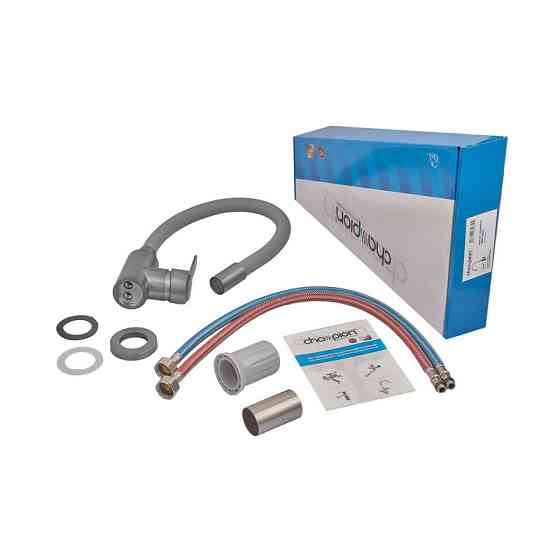 Кухонный смеситель Champion EZA-011 Graphite REFL.Gray с силиконовым серым изливом из нержавеющей стали (CH6566) Харьков