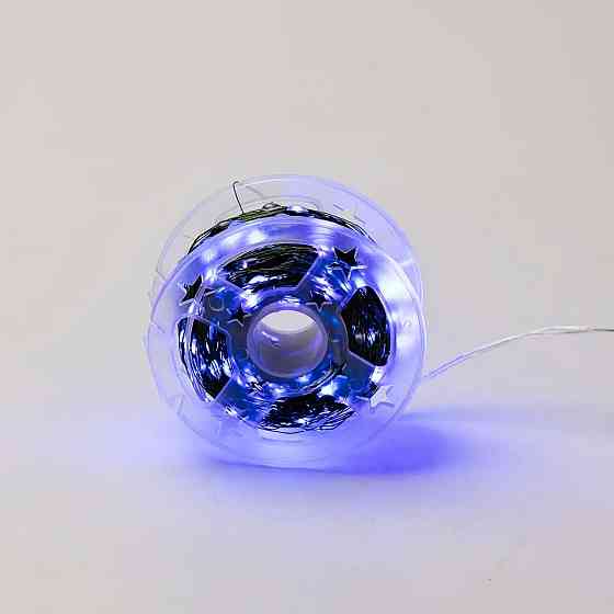 Гірлянда роса на пульті 50 метрів на 500 led світлодіодів крапля на зеленому дроті синя 500L50MGBL Коломия