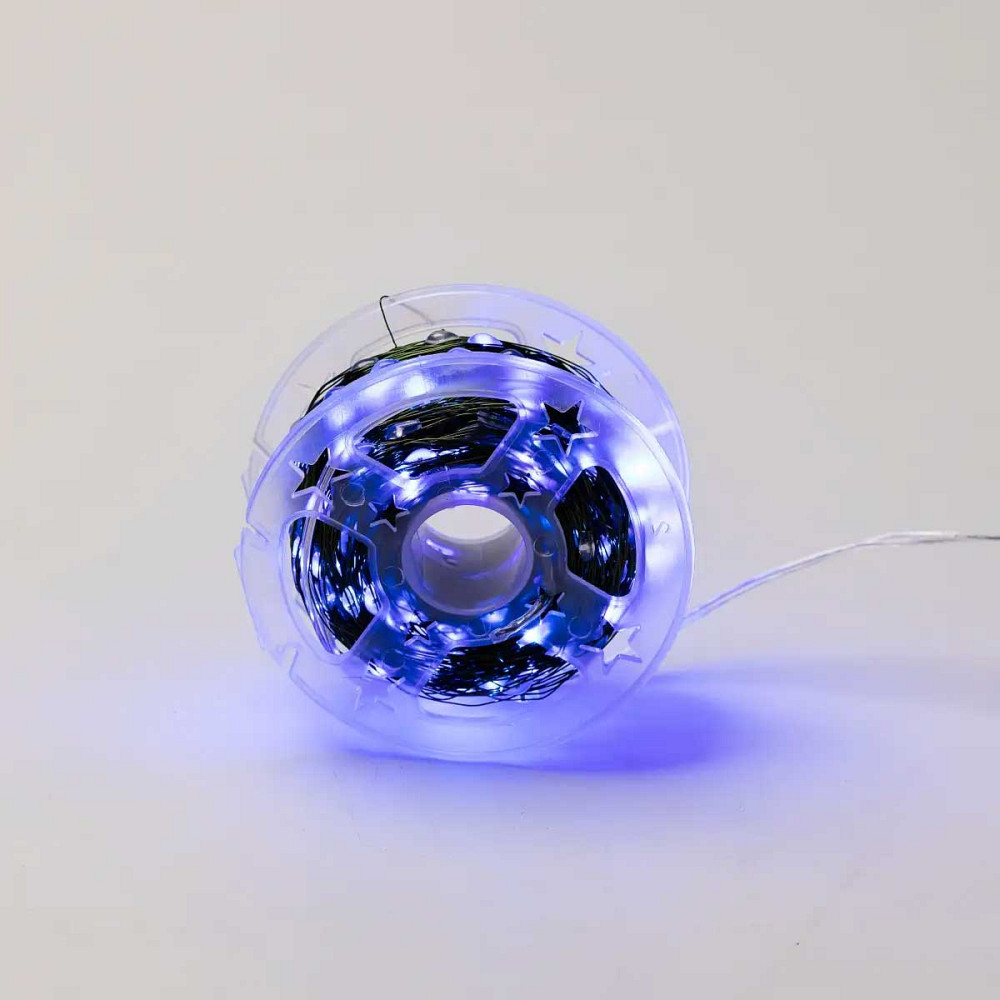 Гірлянда роса на пульті 50 метрів на 500 led світлодіодів крапля на зеленому дроті синя 500L50MGBL Коломыя - изображение 1